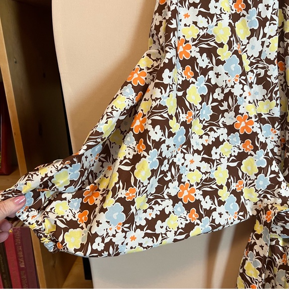 Tory Burch Floral Maxi Dress - Brown and Cream - Picture 10 of 10